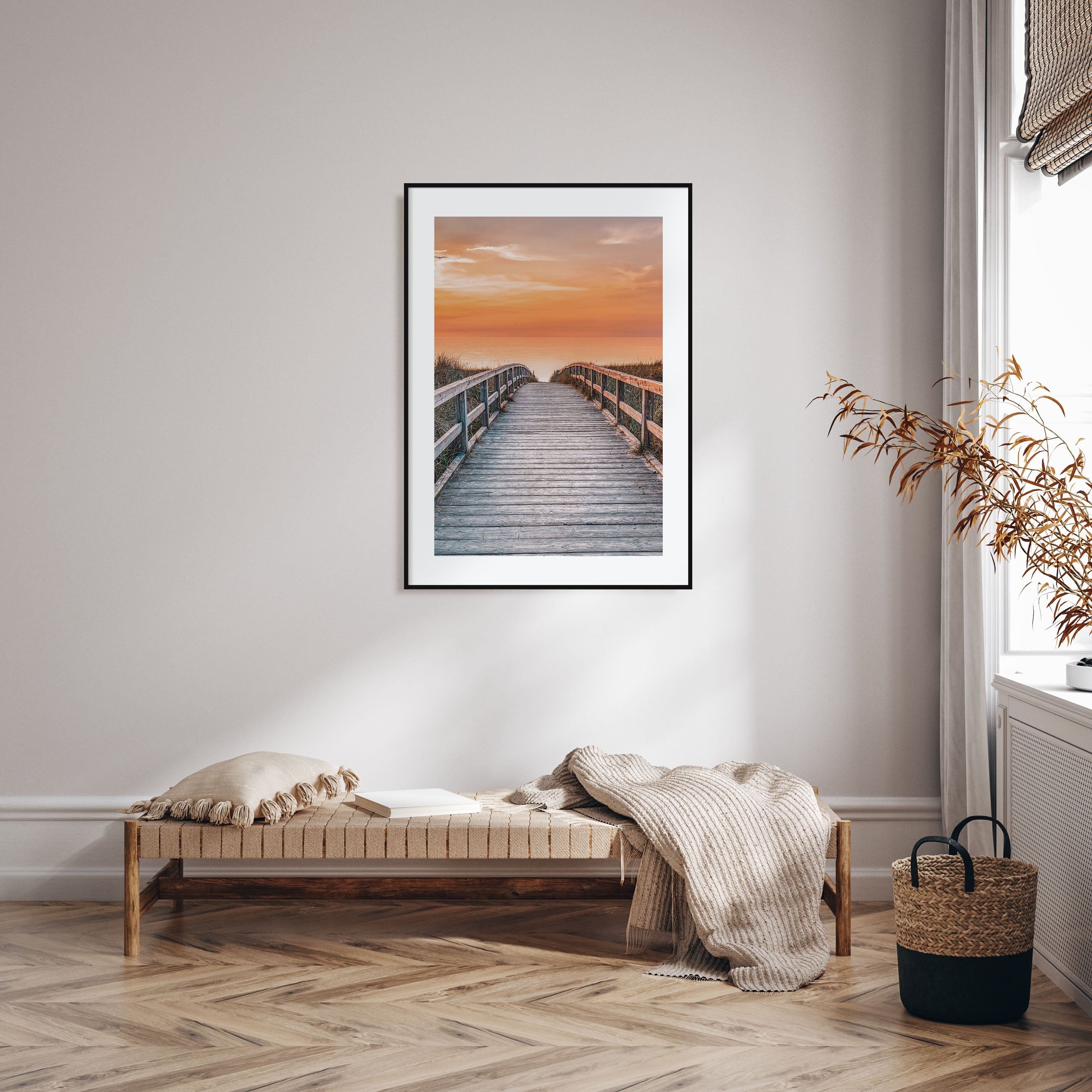 Sunset Road to the Beach Photo Color Poster