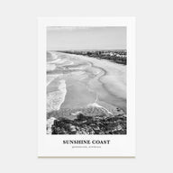 Sunshine Coast Portrait B&W Poster