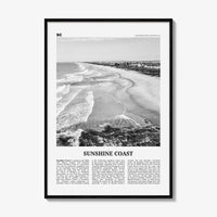 Sunshine Coast Print Black and White, Sunshine Coast Wall Art, Sunshine Coast Poster, Sunshine Coast Photo, Queensland, Australia, Oceania