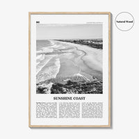 Sunshine Coast Print Black and White, Sunshine Coast Wall Art, Sunshine Coast Poster, Sunshine Coast Photo, Queensland, Australia, Oceania