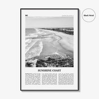 Sunshine Coast Print Black and White, Sunshine Coast Wall Art, Sunshine Coast Poster, Sunshine Coast Photo, Queensland, Australia, Oceania