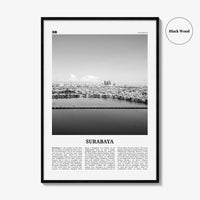 Surabaya Print Black and White, Surabaya Wall Art, Surabaya Poster, Surabaya Photo, Surabaya Wall Décor, Surabaya Map, Indonesia