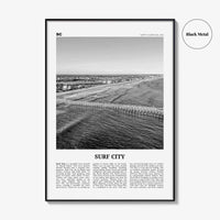 Surf City Print Black and White, Surf City Wall Art, Surf City Poster, Surf City Photo, Surf City Wall Décor, North Carolina, USA