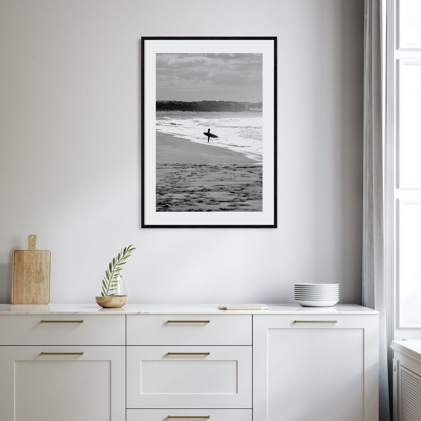 Surfer Photo B&W No 3 Poster