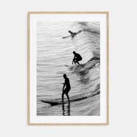 Surfing Photo B&W No 2 Poster