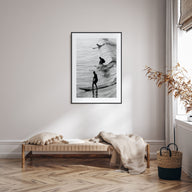Surfing Photo B&W No 2 Poster