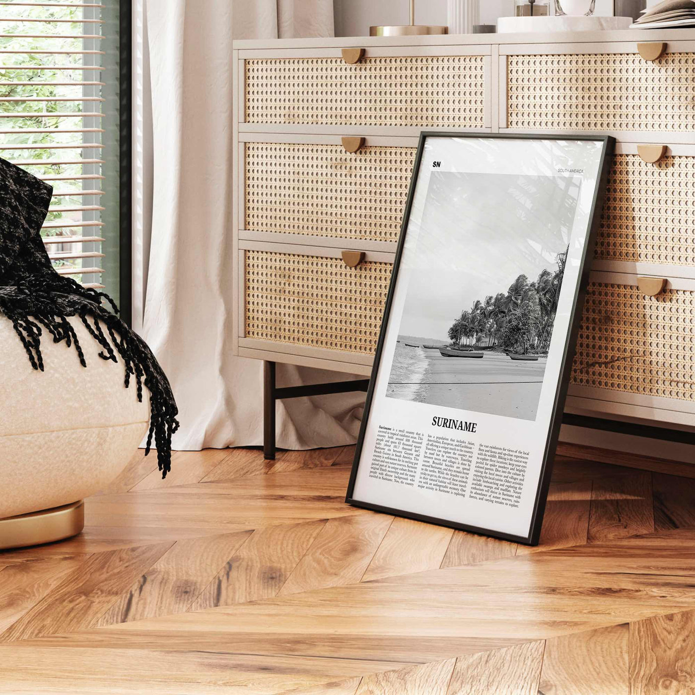 Suriname Print Black and White, Suriname Wall Art, Suriname Poster, Suriname Photo, Suriname Wall Décor, Suriname Map, South America