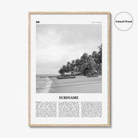 Suriname Print Black and White, Suriname Wall Art, Suriname Poster, Suriname Photo, Suriname Wall Décor, Suriname Map, South America