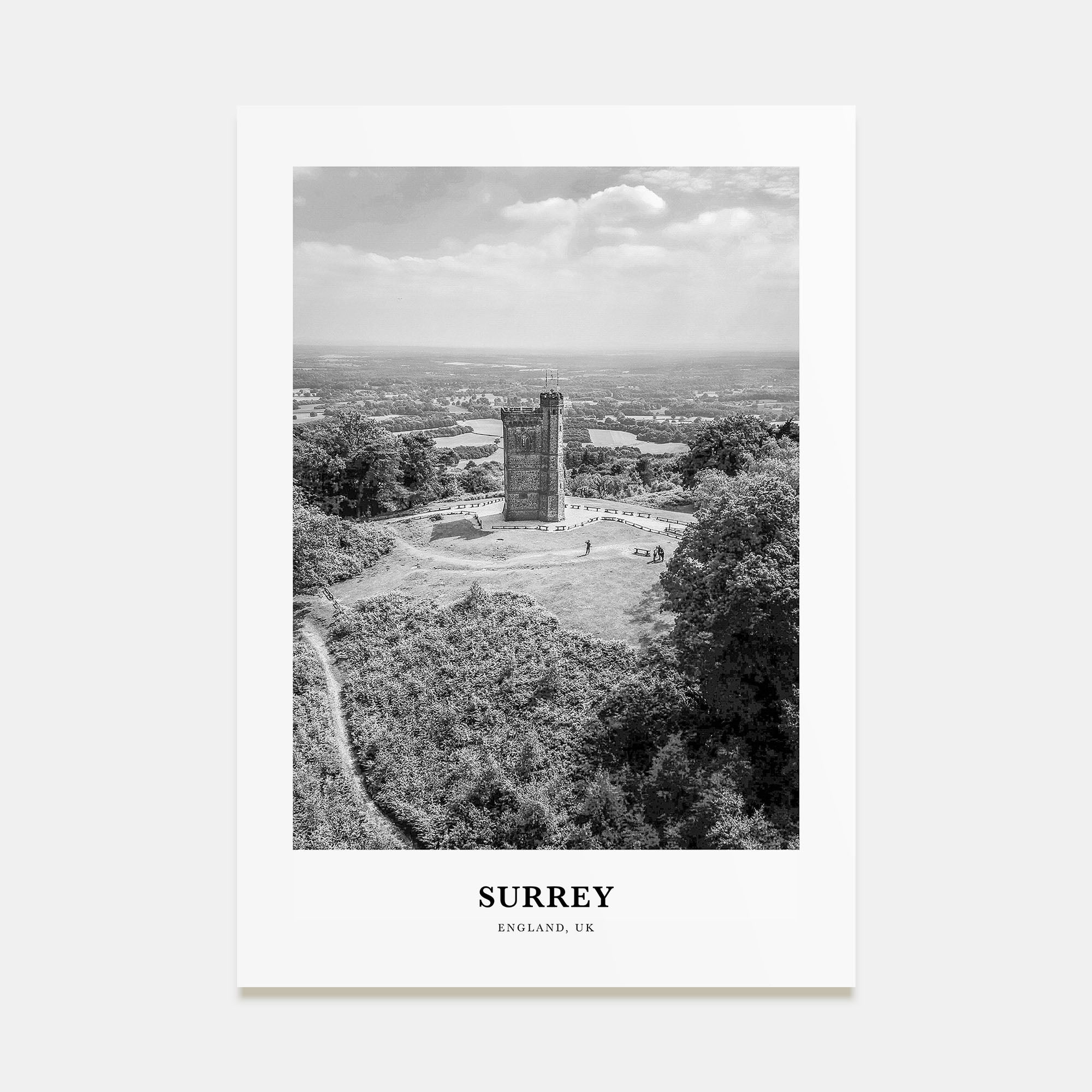 Surrey Portrait B&W Poster