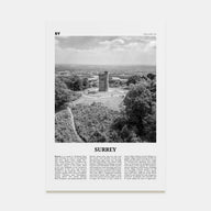 Surrey Travel B&W Poster