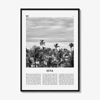 Suva Print Black and White, Suva Wall Art, Suva Poster, Suva Photo, Suva Wall Décor, Fiji, Viti Levu