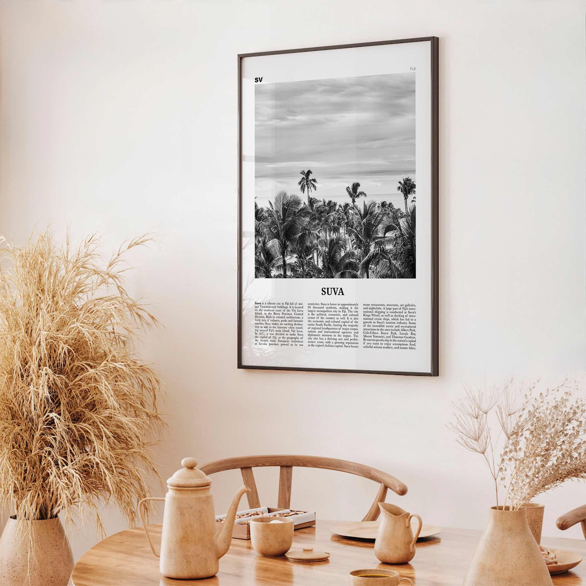 Suva Print Black and White, Suva Wall Art, Suva Poster, Suva Photo, Suva Wall Décor, Fiji, Viti Levu