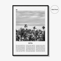 Suva Print Black and White, Suva Wall Art, Suva Poster, Suva Photo, Suva Wall Décor, Fiji, Viti Levu