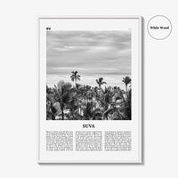 Suva Print Black and White, Suva Wall Art, Suva Poster, Suva Photo, Suva Wall Décor, Fiji, Viti Levu