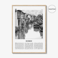 Suzhou Print Black and White, Suzhou Wall Art, Suzhou Poster, Suzhou Photo, Suzhou Wall Décor, Suzhou Map, China