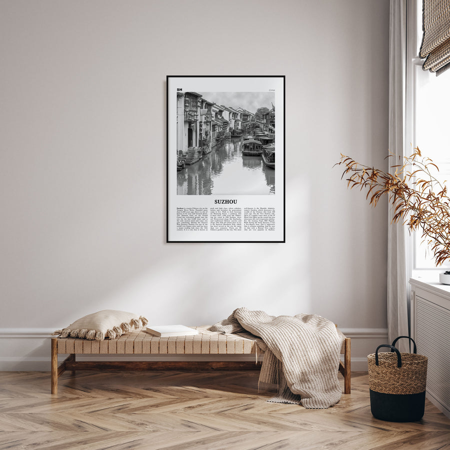 Suzhou Travel B&W Poster