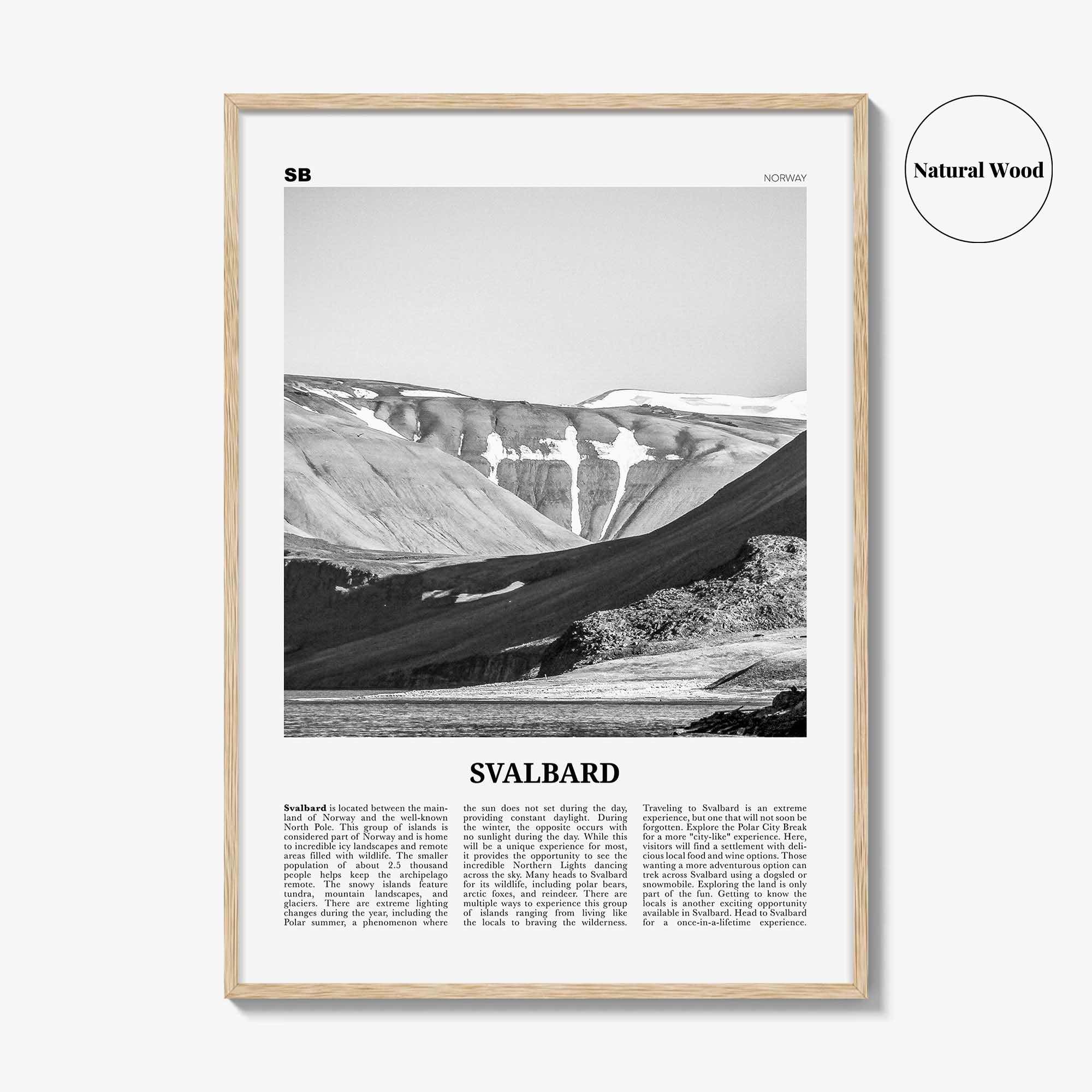 Svalbard Print Black and White, Svalbard Wall Art, Svalbard Poster, Svalbard Photo, Svalbard Wall Décor, Svalbard Map, Norway