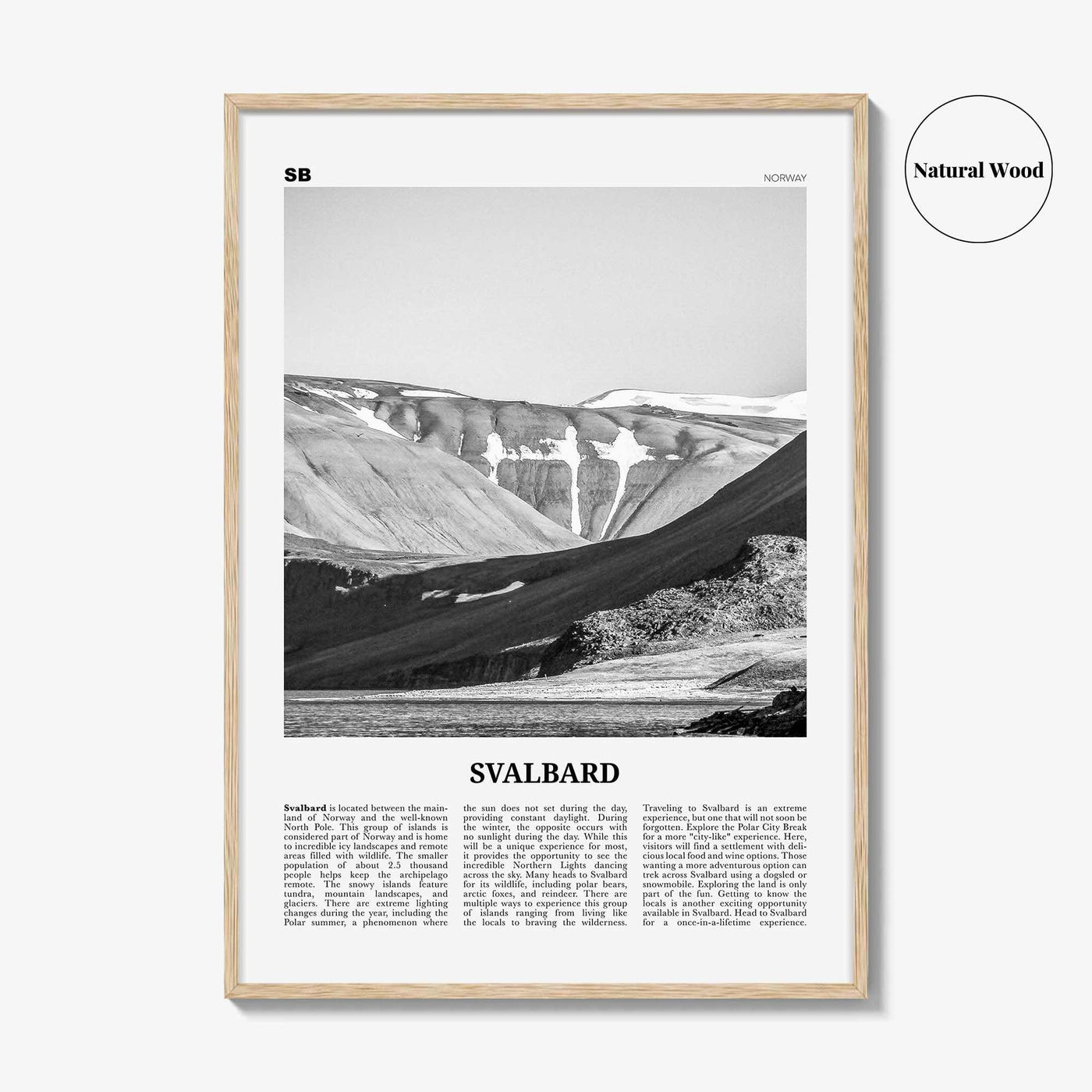 Svalbard Print Black and White, Svalbard Wall Art, Svalbard Poster, Svalbard Photo, Svalbard Wall Décor, Svalbard Map, Norway