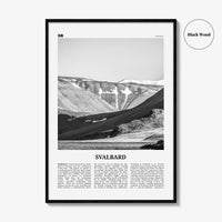 Svalbard Print Black and White, Svalbard Wall Art, Svalbard Poster, Svalbard Photo, Svalbard Wall Décor, Svalbard Map, Norway