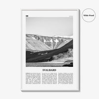 Svalbard Print Black and White, Svalbard Wall Art, Svalbard Poster, Svalbard Photo, Svalbard Wall Décor, Svalbard Map, Norway