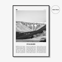 Svalbard Print Black and White, Svalbard Wall Art, Svalbard Poster, Svalbard Photo, Svalbard Wall Décor, Svalbard Map, Norway