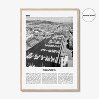 Swansea Print Black and White, Swansea Wall Art, Swansea Poster, Swansea Photo, Swansea Wall Décor, Swansea Map, Wales, UK