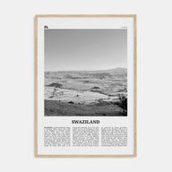 Swaziland Travel B&W Poster