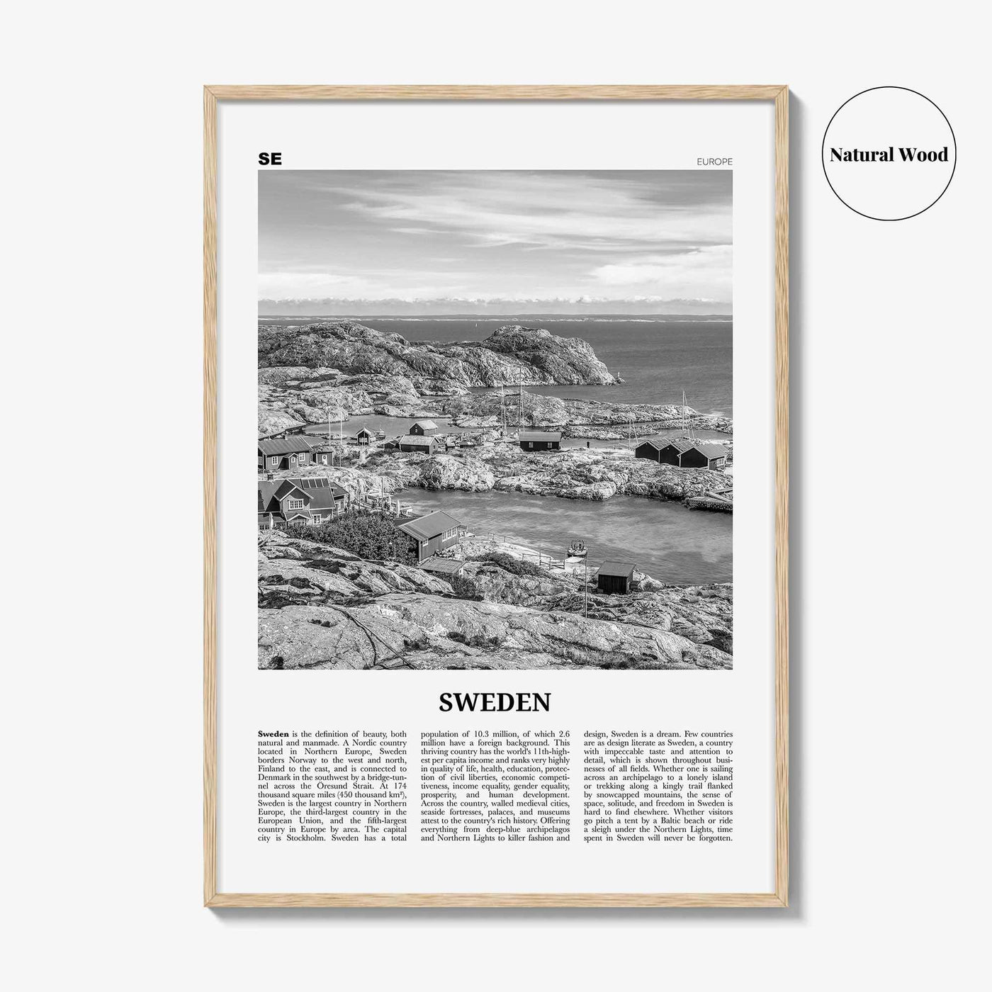 Sweden Print Black and White, Sweden Wall Art, Sweden Poster, Sweden Photo, Sweden Wall Decor, Sverige, Swedish, Stockholm, Europe