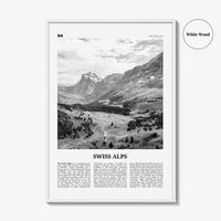 Swiss Alps Print Black and White, Swiss Alps Wall Art, Swiss Alps Poster, Swiss Alps Photo, Swiss Alps Wall Décor, Switzerland
