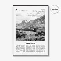 Swiss Alps Print Black and White, Swiss Alps Wall Art, Swiss Alps Poster, Swiss Alps Photo, Swiss Alps Wall Décor, Switzerland