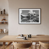 Switzerland Landscape B&W Poster