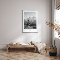 Switzerland Portrait B&W Poster