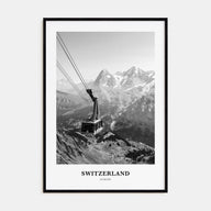 Switzerland Portrait B&W Poster