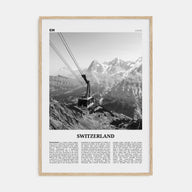 Switzerland Travel B&W Poster