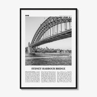 Sydney Harbour Bridge Print Black and White, Sydney Harbour Bridge Wall Art, Sydney Harbour Bridge Poster, Sydney Harbour Bridge Photo