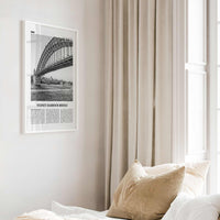 Sydney Harbour Bridge Print Black and White, Sydney Harbour Bridge Wall Art, Sydney Harbour Bridge Poster, Sydney Harbour Bridge Photo