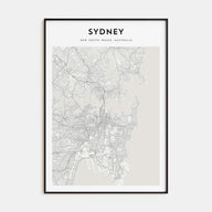 Sydney Map Portrait Poster