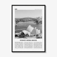 Sydney Opera House Print Black and White, Sydney Opera House Wall Art, Sydney Opera House Poster, Sydney Opera House Photo, Australia