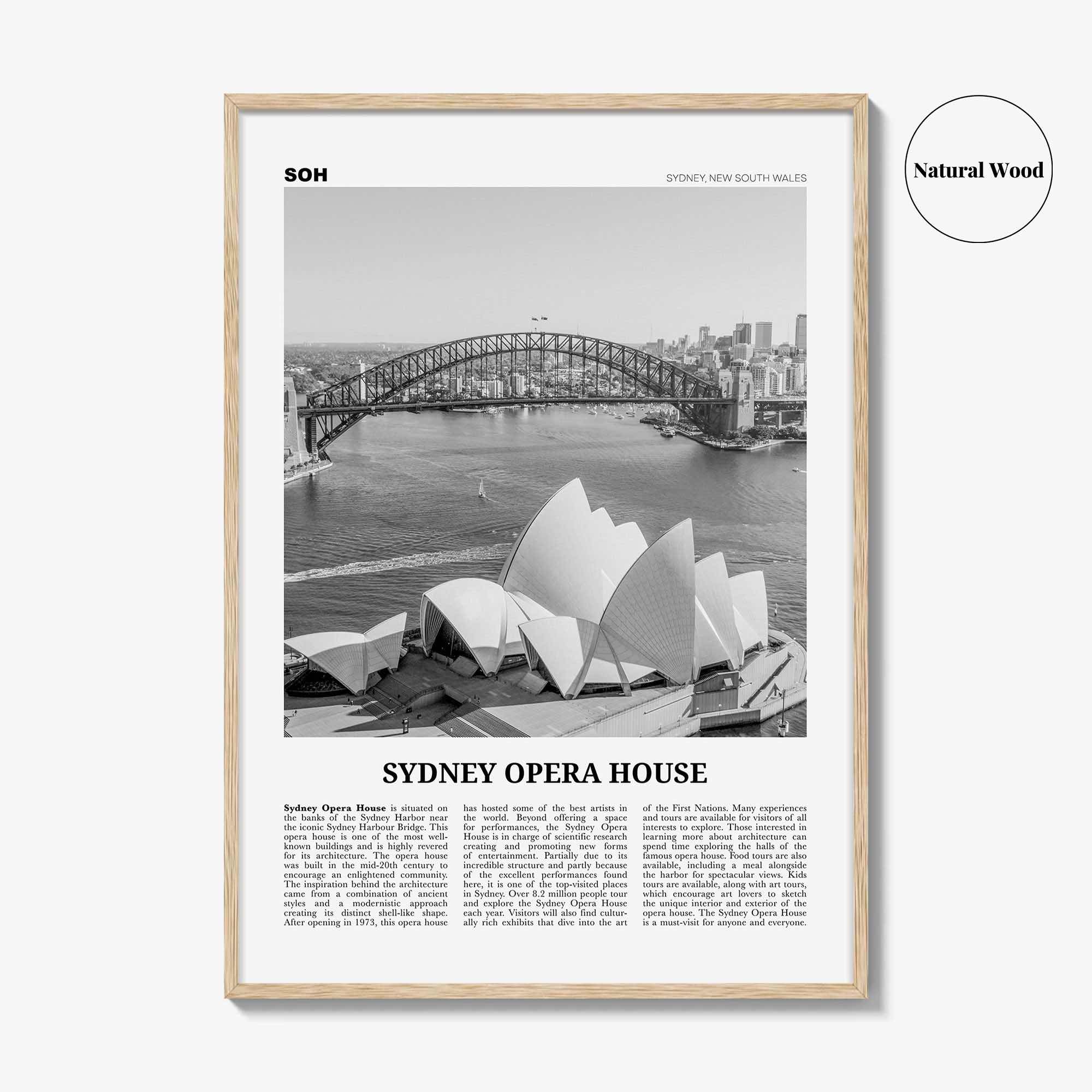 Sydney Opera House Print Black and White, Sydney Opera House Wall Art, Sydney Opera House Poster, Sydney Opera House Photo, Australia