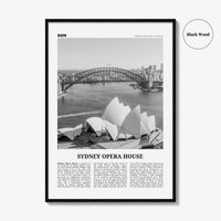 Sydney Opera House Print Black and White, Sydney Opera House Wall Art, Sydney Opera House Poster, Sydney Opera House Photo, Australia
