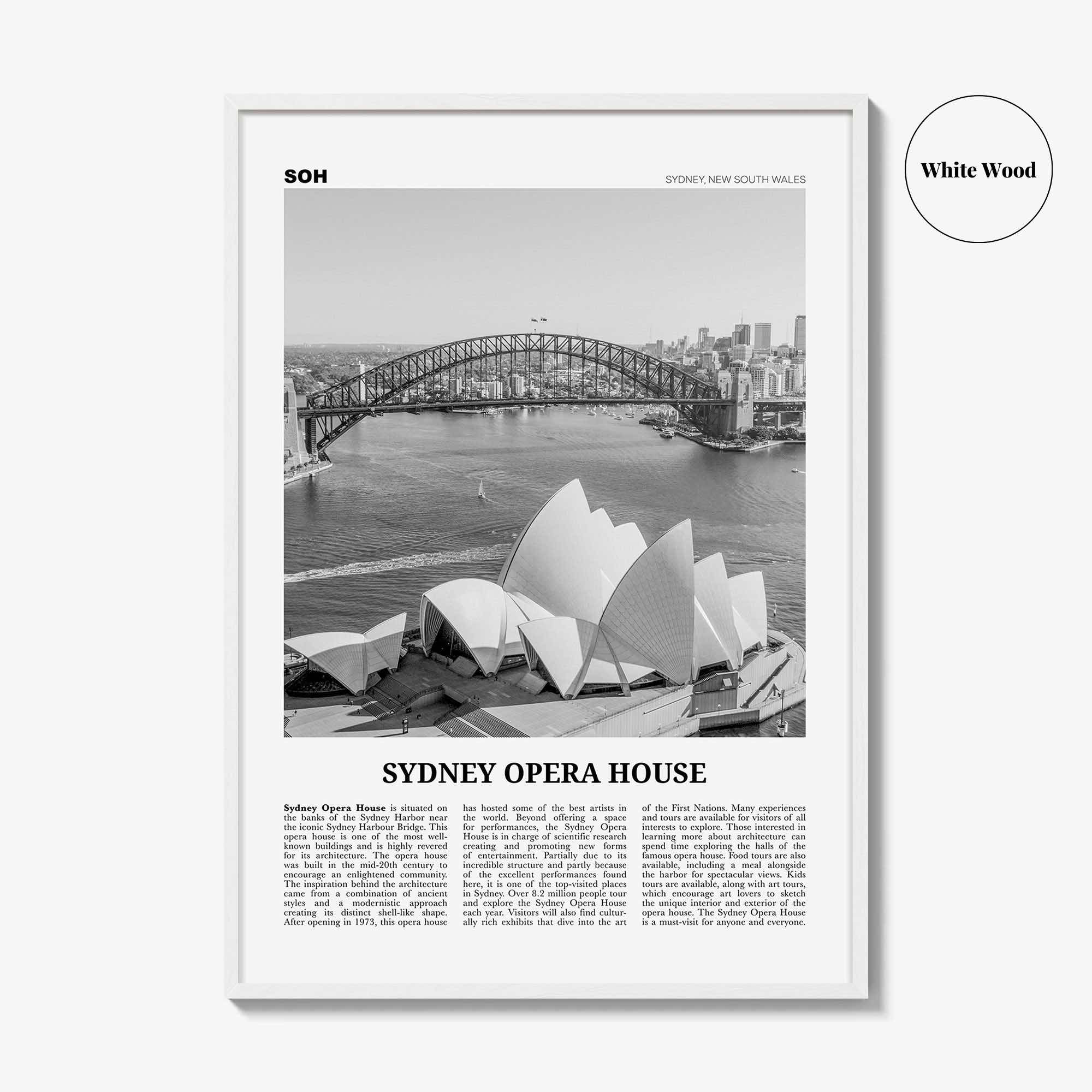 Sydney Opera House Print Black and White, Sydney Opera House Wall Art, Sydney Opera House Poster, Sydney Opera House Photo, Australia