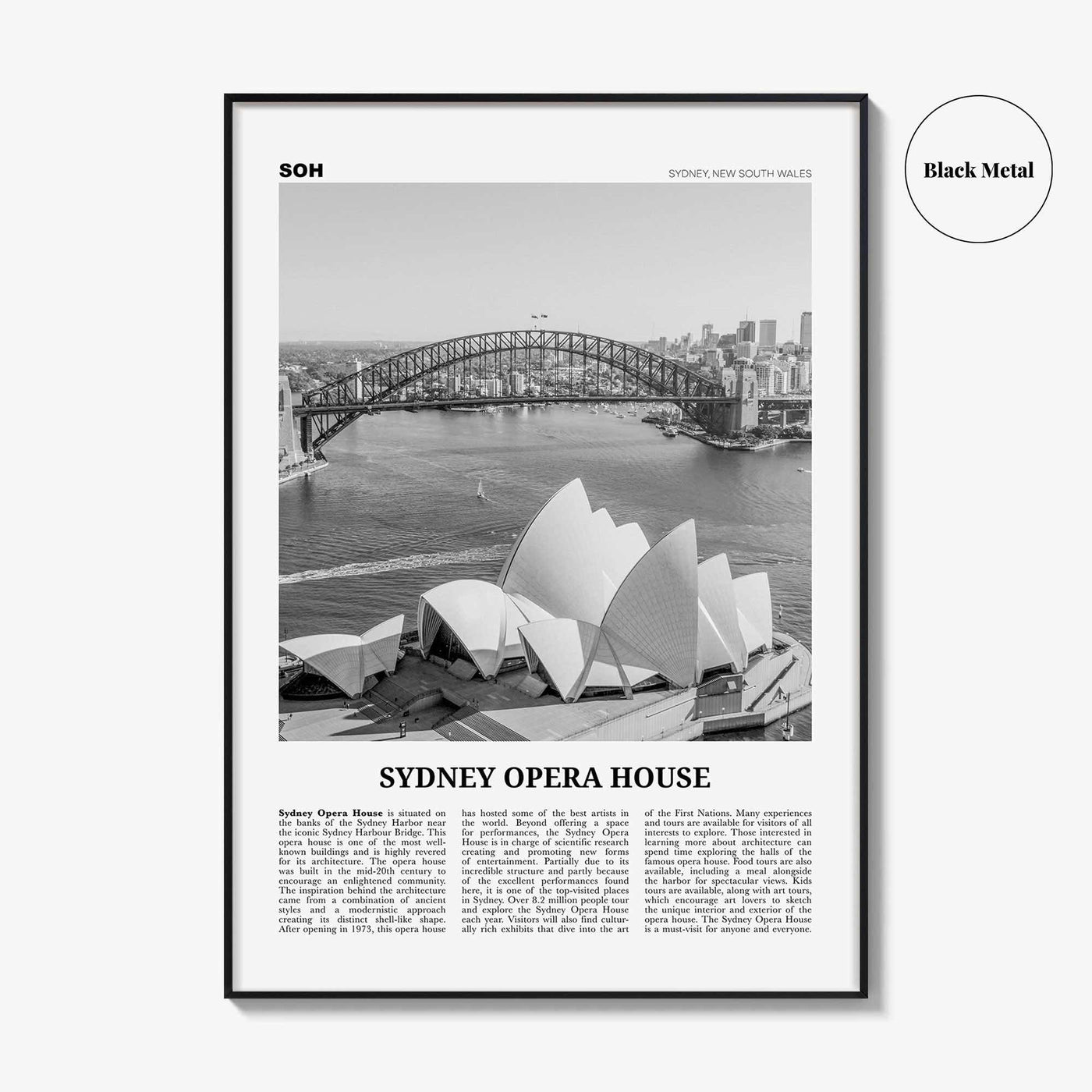 Sydney Opera House Print Black and White, Sydney Opera House Wall Art, Sydney Opera House Poster, Sydney Opera House Photo, Australia