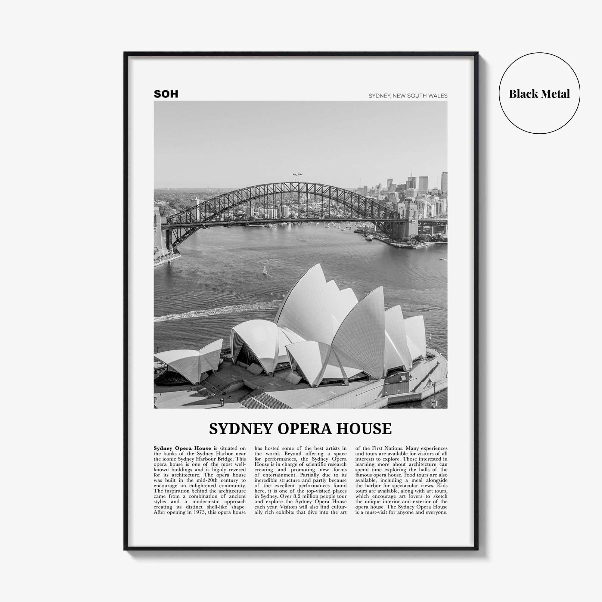 Sydney Opera House Print Black and White, Sydney Opera House Wall Art, Sydney Opera House Poster, Sydney Opera House Photo, Australia