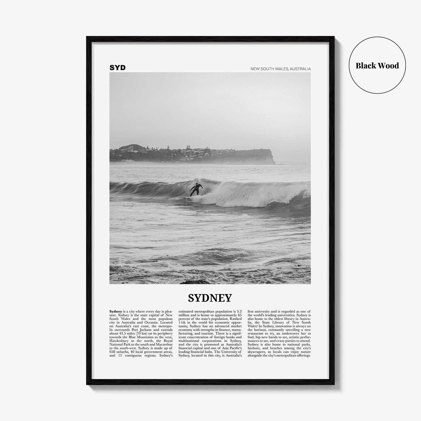 Sydney Print Black and White No 2, Sydney Wall Art, Sydney Poster, Sydney Photo, Travel Print, New South Wales, Australia, Oceania