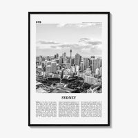 Sydney Print Black and White No 3, Sydney Wall Art, Sydney Poster, Sydney Photo, Travel Print, New South Wales, Australia, Oceania