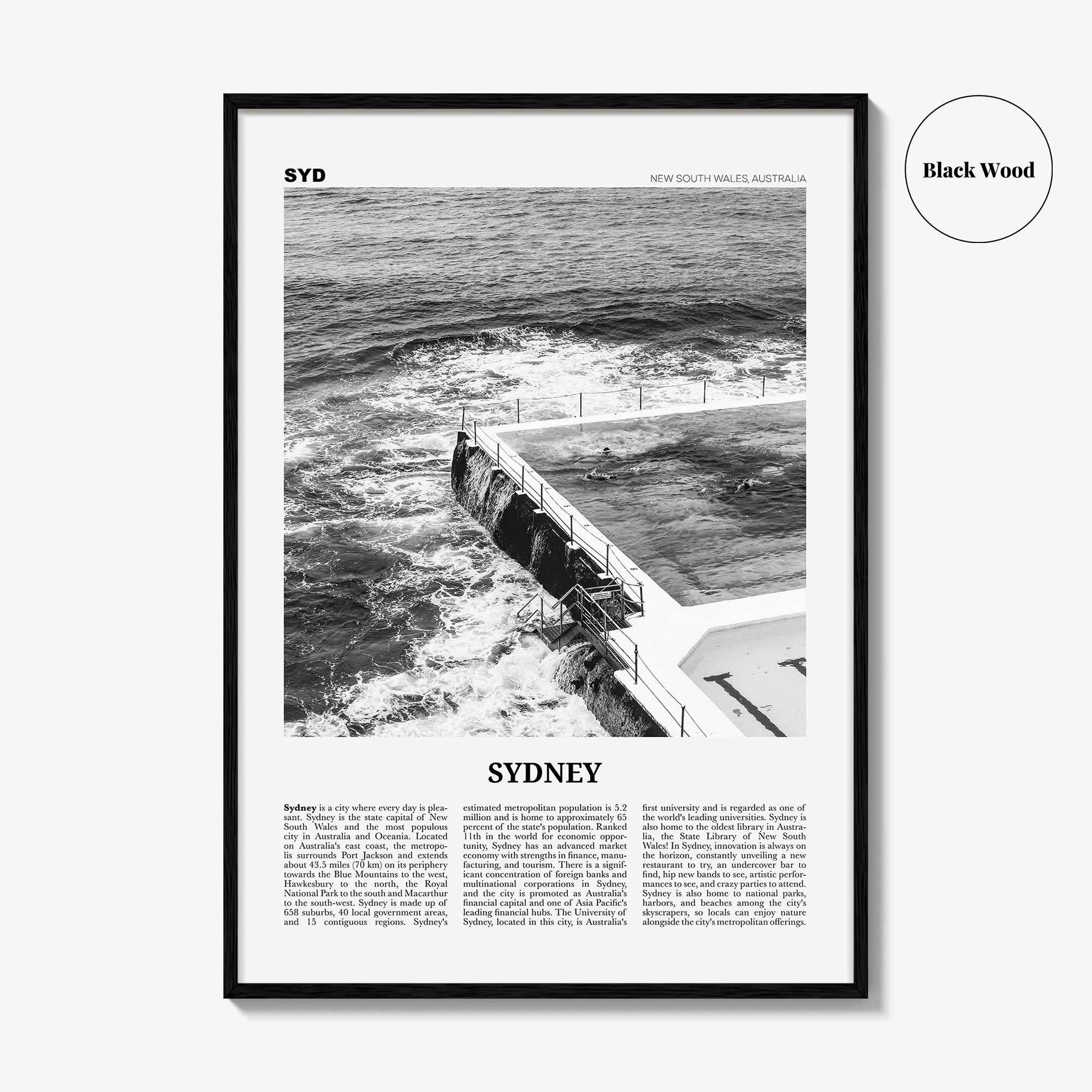 Sydney Print Black and White No 4, Sydney Wall Art, Sydney Poster, Sydney Photo, Travel Print, New South Wales, Australia, Oceania