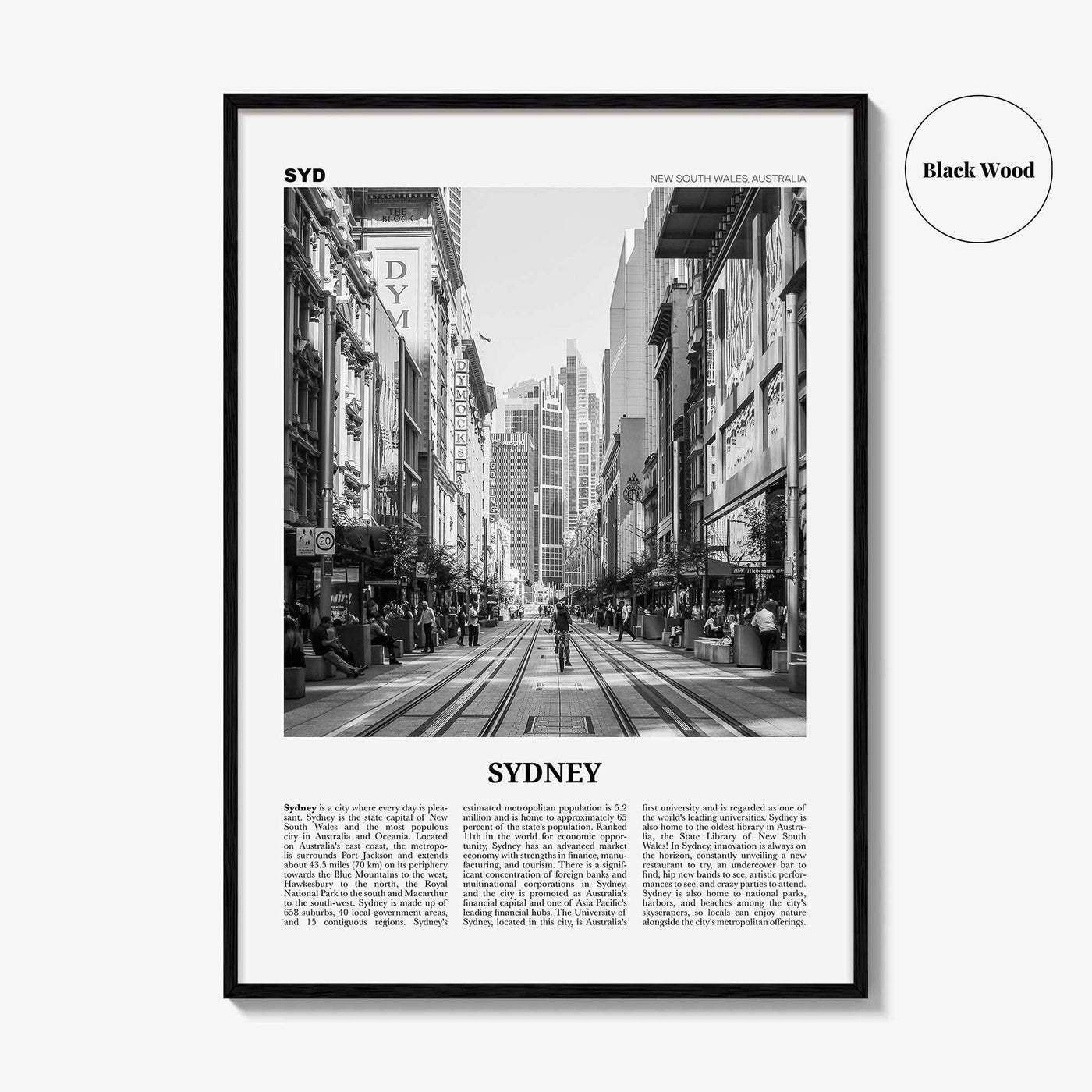 Sydney Print Black and White No 5, Sydney Wall Art, Sydney Poster, Sydney Photo, Travel Print, New South Wales, Australia, Oceania