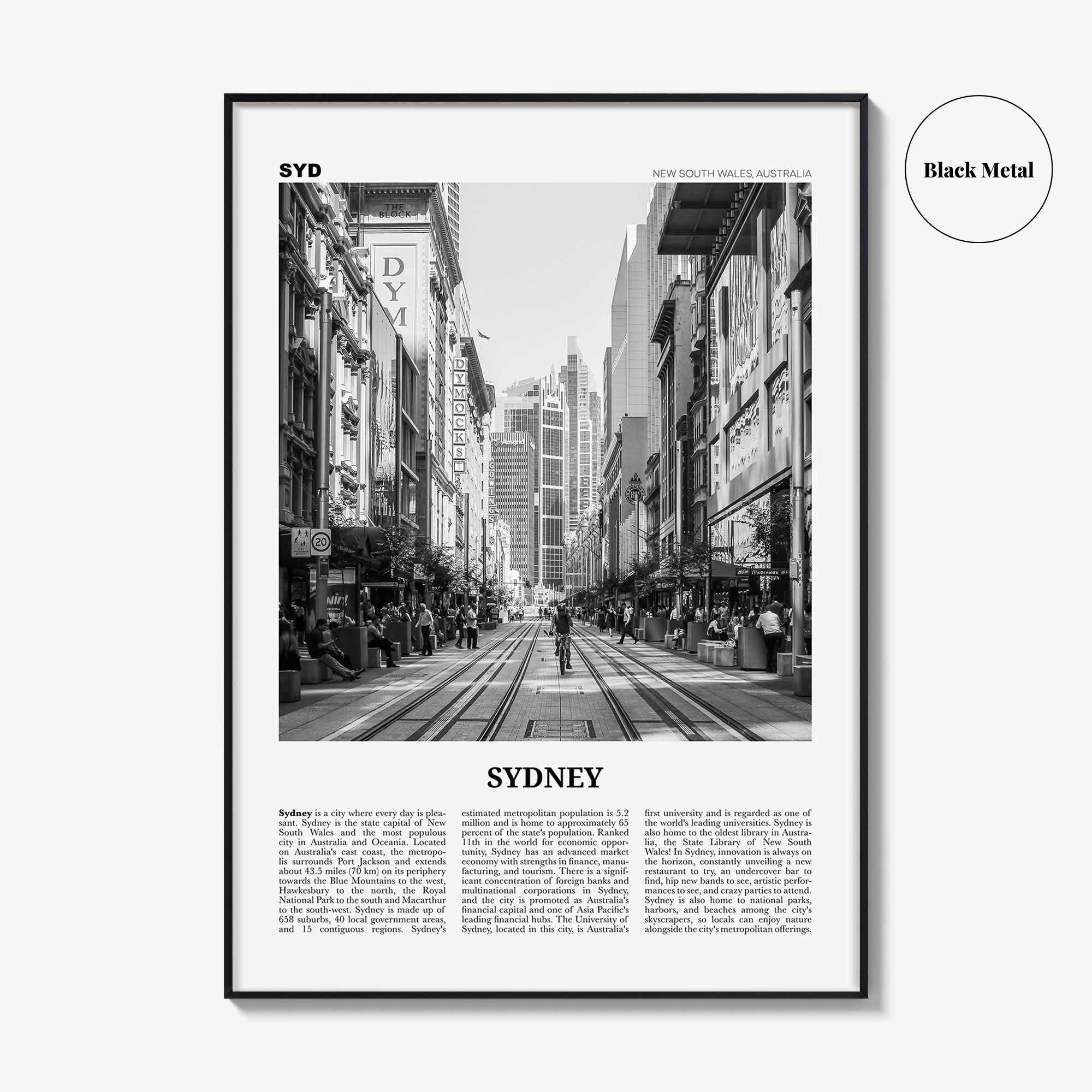 Sydney Print Black and White No 5, Sydney Wall Art, Sydney Poster, Sydney Photo, Travel Print, New South Wales, Australia, Oceania