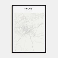 Sylhet Map Portrait Poster