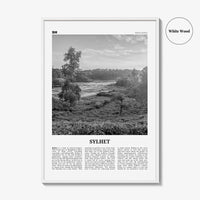 Sylhet Print Black and White, Sylhet Wall Art, Sylhet Poster, Sylhet Photo, Sylhet Wall Décor, Sylhet Map, Bangladesh
